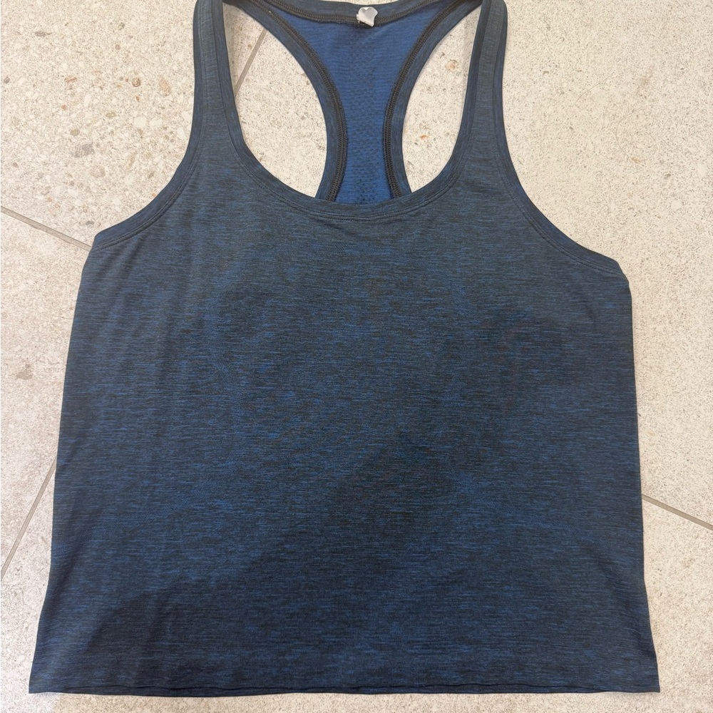 Dark Blue Racerback Tank Top
